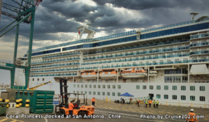 Coral Princess Docked at San Antoio, Chile (March 2020)