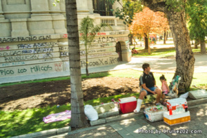 Graffiti and Homeless in Santiago